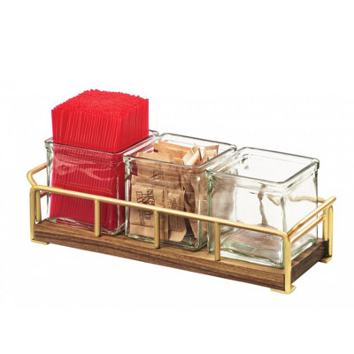 Mid-Century 13 1/2" x 4 1/2" x 4 3/4" Jar Organizer
