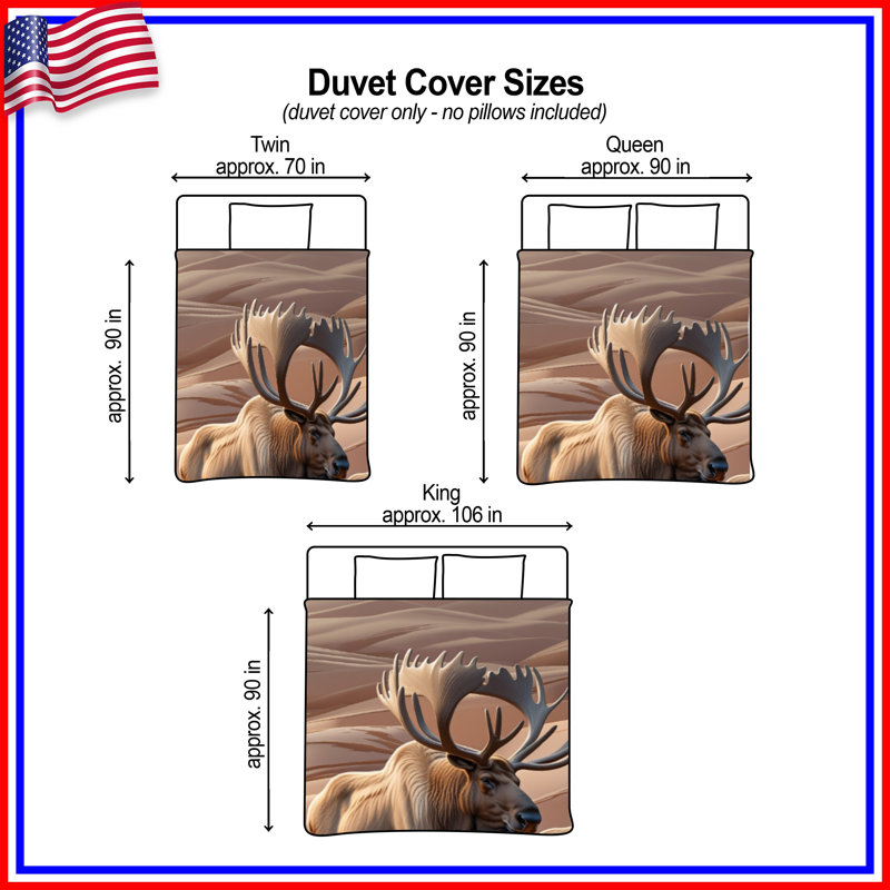 Two Majestic Moose Duvet Covers, Très grand lit