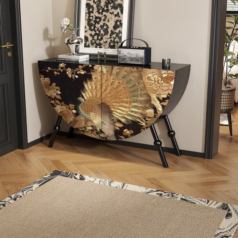 Armoire de décoration intérieure à deux portes en demi-cercle