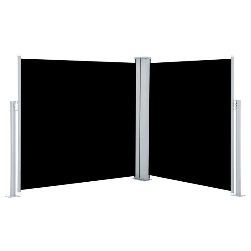 Hovhan 10m W x 0.285m D Retractable Side Awning, Black, 120cm W x 1000cm D