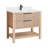Chapdelaine 36" Single Bath Vanity in White Grain Composite Stone Top-552742822
