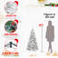 Arbre de Noël 6 pi avec 752 pointes - PVC enneigé et branches à aiguilles dures, structure à charnières pour une installation facile, support en métal stable - arbre de Noël réaliste-574134827
