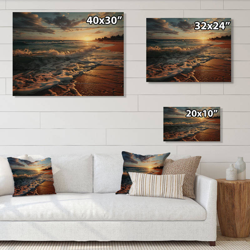 Golden Sands A Envoûtant, impression sur bois, H 24 po x l 32 po x P 0,78 po