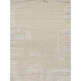 Hand Knotted Wool Area Rug in Beige And Cream