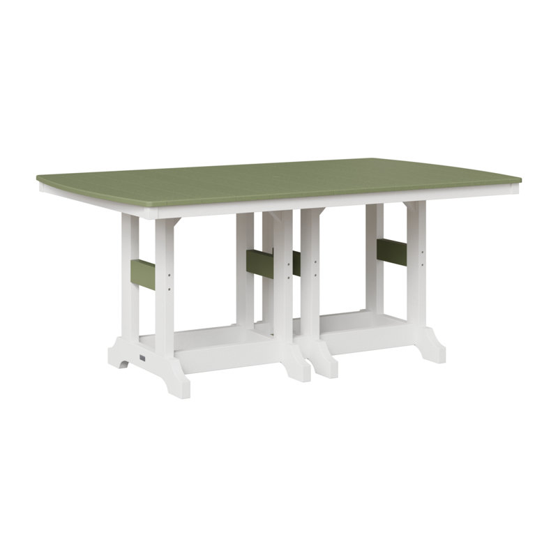 Table de bar rectangulaire Berlin Garden Garden Classic, H 39,5 po x l 72 po x P 44 po, Sauge/blanc
