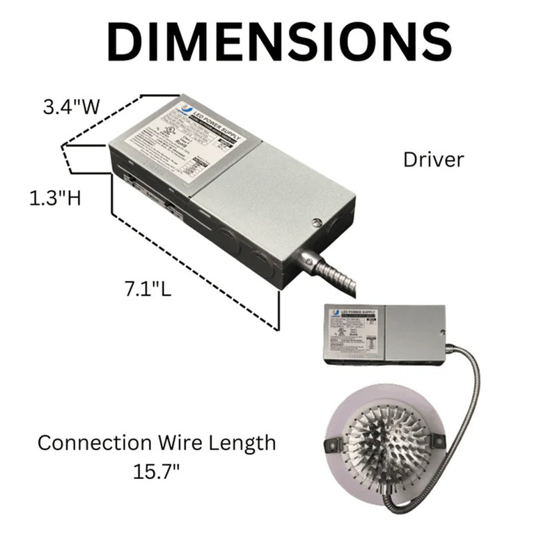 Éclairage à DEL architectural E2 L Lighting | 6 po | Puissance réglable 20/30 / 40W | 0-10V à intensité variable | 3CCT réglable 3000K 4000K 5000K