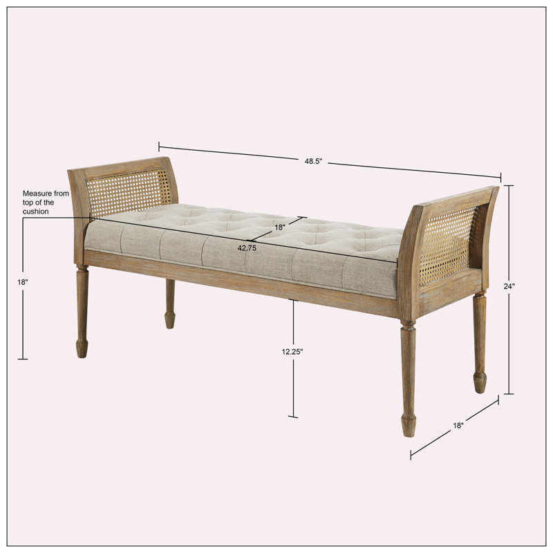 Banc rembourré en polyester Chardarius
