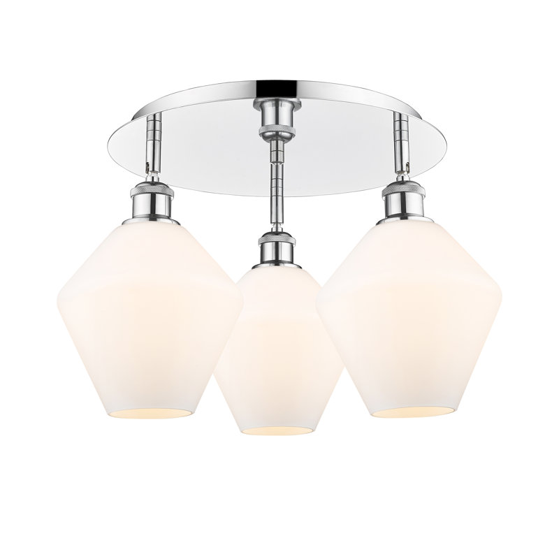 Plafonnier encastré Amylea, Chrome poli, Blanc mat