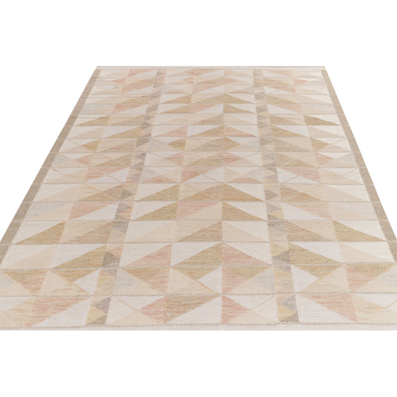 Scandinavian Wool Geometric Area Rug, Rectangle 12' x 15'