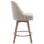 65CM Seat Height Modern Mid-Century Swivel Bar Stool with Backs and Wood Legs-1896269821