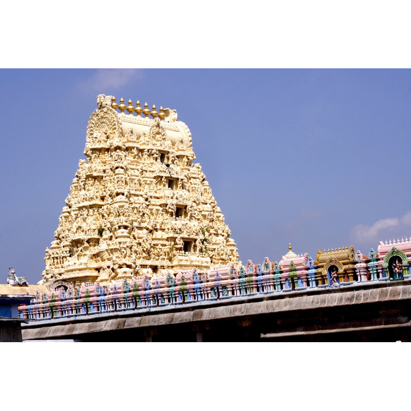 Gopuram Of Ekambareswarar Kanchipuram - Wrapped Canvas Print, 30cm H x 46cm W x 3.8cm D