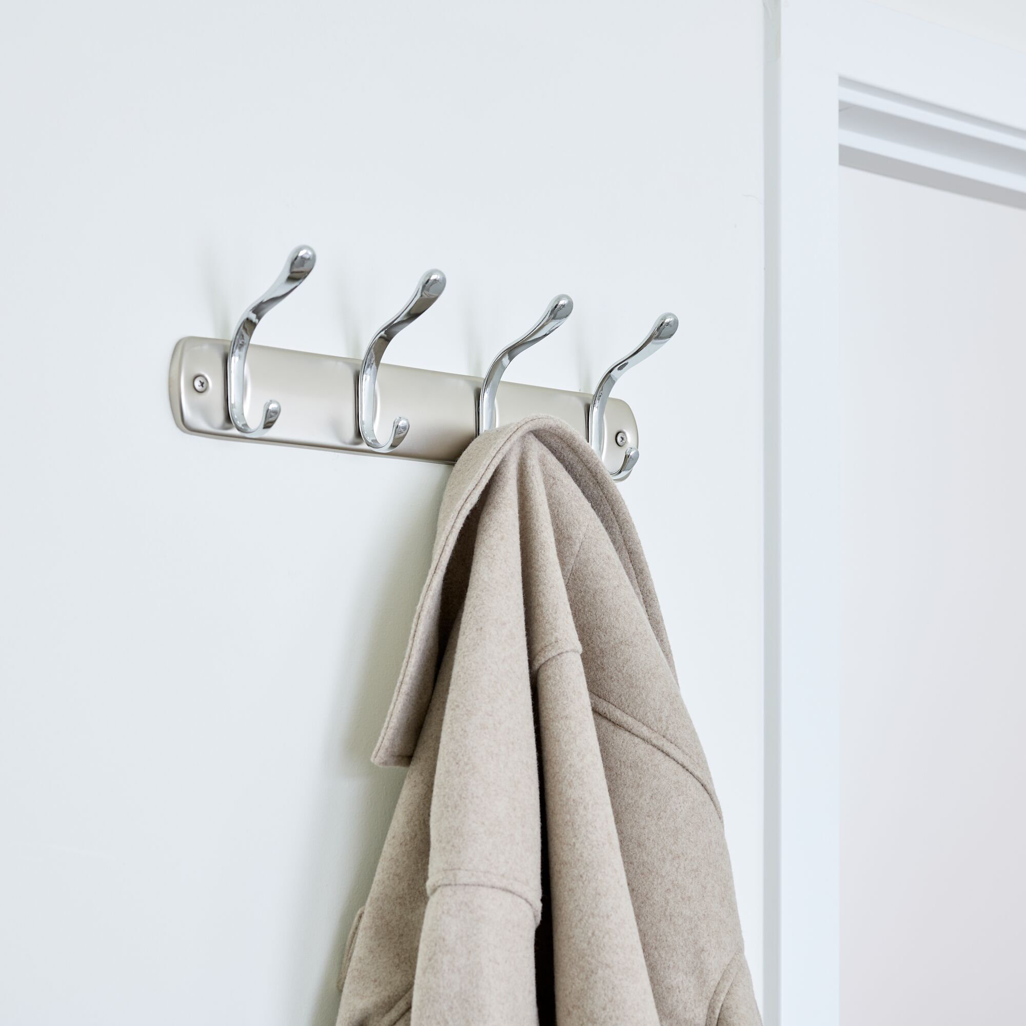 iDesign Bruschia Metal 4 - Hook Wall Mounted Coat Rack & Reviews ...