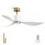 Ventilateur de plafond 52 po avec télécommande 6 vitesses à haut débit d'air, moteur à courant continu réversible à faible bruit-1678510880-1678510887