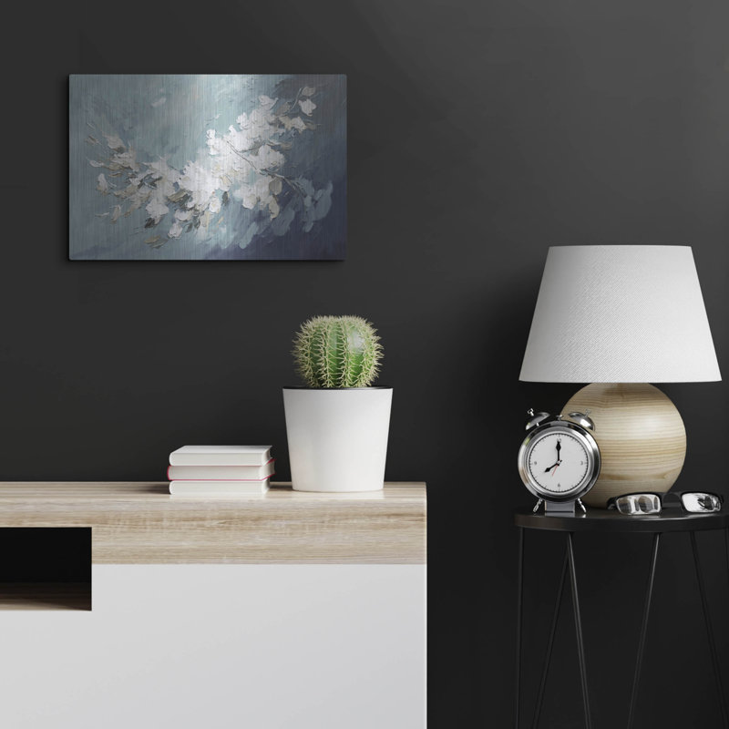 Art mural en métal Winston Porter «Windy White» par Svetlana Aleynikova, H 16 po x l 24 po