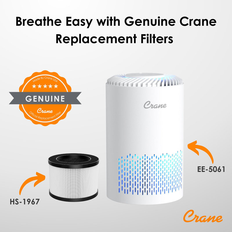 Crane EE-5061 Air Purifier Replacement HEPA Filter