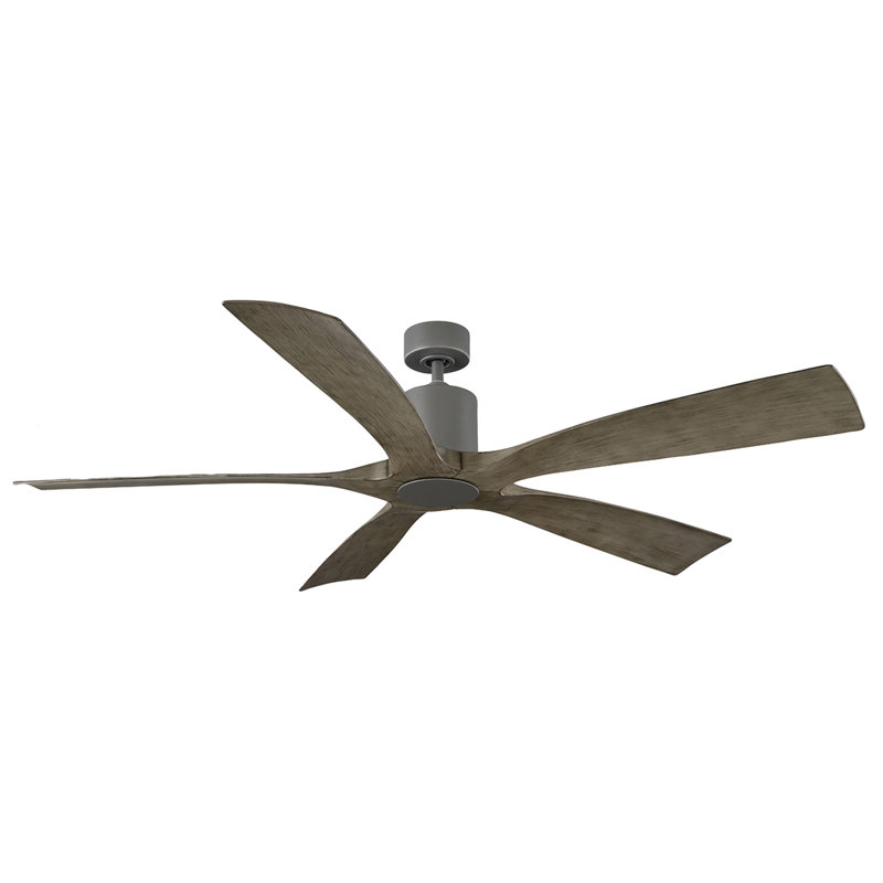 Ventilateur de plafond encastré extérieur / intérieur intelligent à 5 pales de 54 po avec télécommande Bluetooth incluse