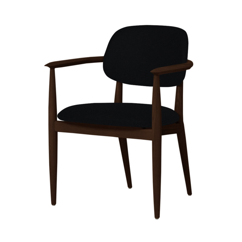 Chaise Slow de Space Copenhagen, Chêne brun foncé, Revive 1194