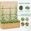 Lit de jardin surélevé avec treillis, boîte à fleurs verticale en bois avec treillis pour plantes grimpantes