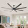 96 Inch Industrial Dc Motor Ceiling Fan, Large Ceiling Fan With 8 Reversible Blades,  5-Speed Remote Control, Home Or Commercial Ceiling Fans For Porch/Garage/Shop, Black