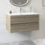 Meuble-lavabo mural 36 po avec lavabo en céramique intégré