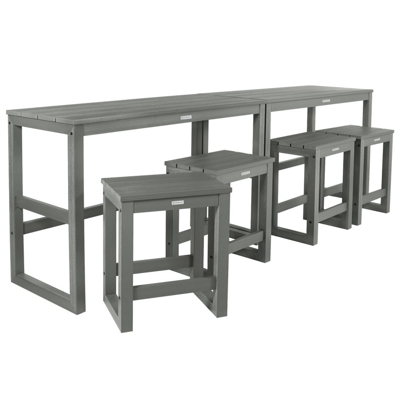 Ausbon 4 - Person Patio Dining Set with Rectangular Table, Coastal Teak