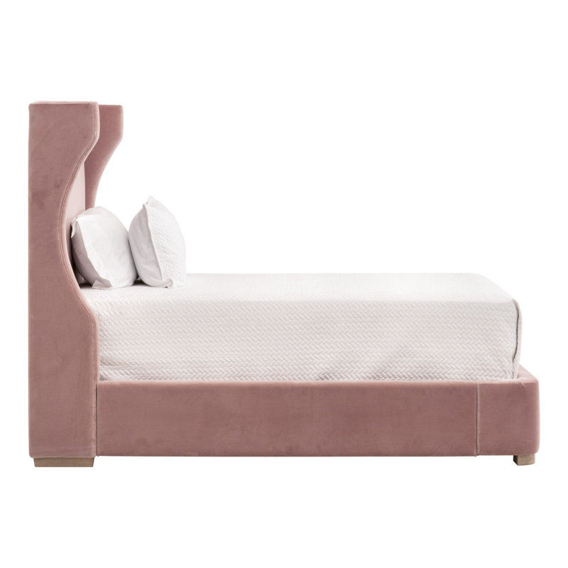 Upholstered Wingback Bed