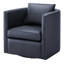 Fauteuil demi-tonneau pivotant en similicuir-1263490517