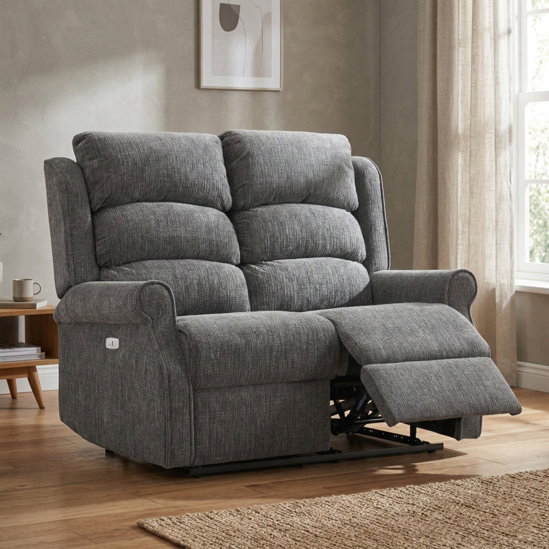 Constantino 2 Seater Electric Reclining Loveseat, Grey