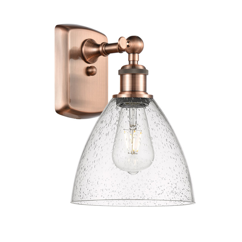 Shauna Steel;Cast Brass Armed Sconce, No Bulb Included, Antique Copper