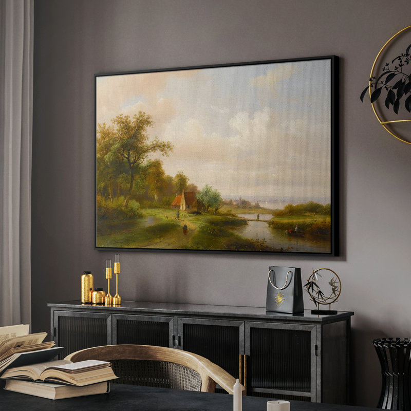 «Vintage Animal Print» - impression encadrée sur toile Floater, Noir, H 27 po x l 41 po