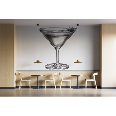 Vintage Martini Wall Mural Cocktail Bar Restaurant Wall Art Decor 396Mv