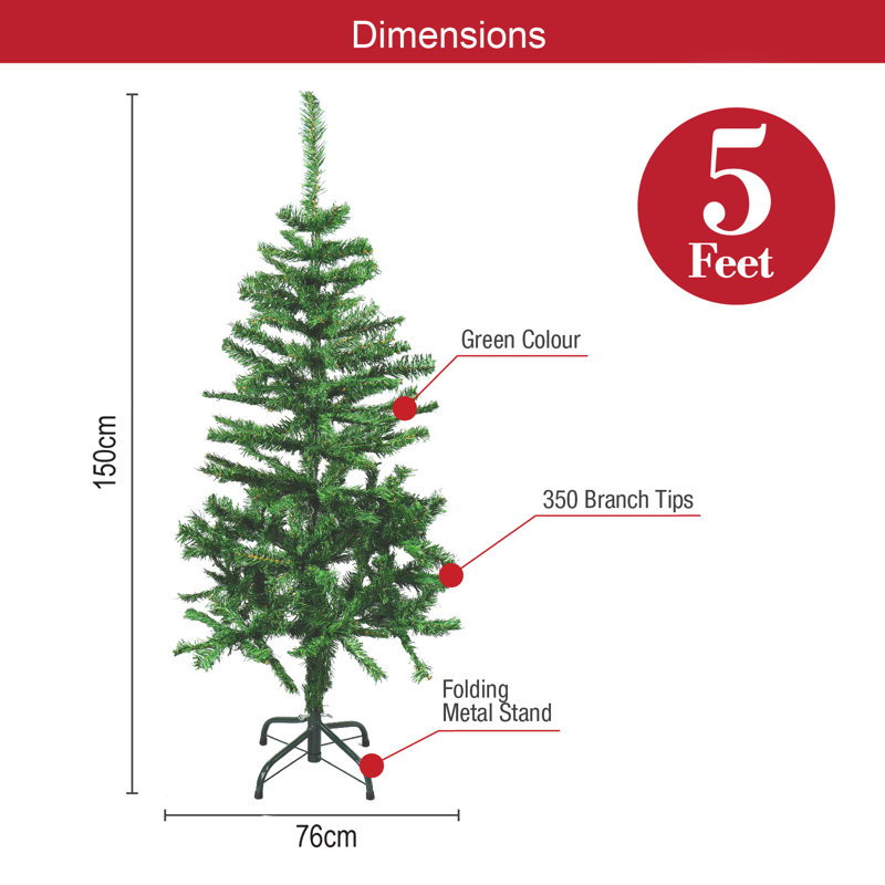 Artificial Fir Christmas Tree, 5FT