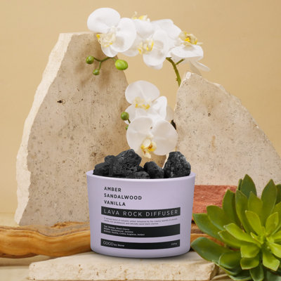 Lava Rock Diffuser - Mandarin Rind | Bergamot | Geranium 