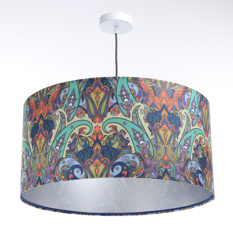 Binali 1 - Light Silver Drum Pendant
