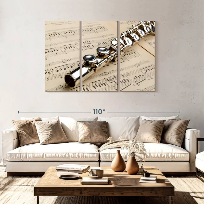 Abarca Sheet Music Flute, 48" H x 74" W