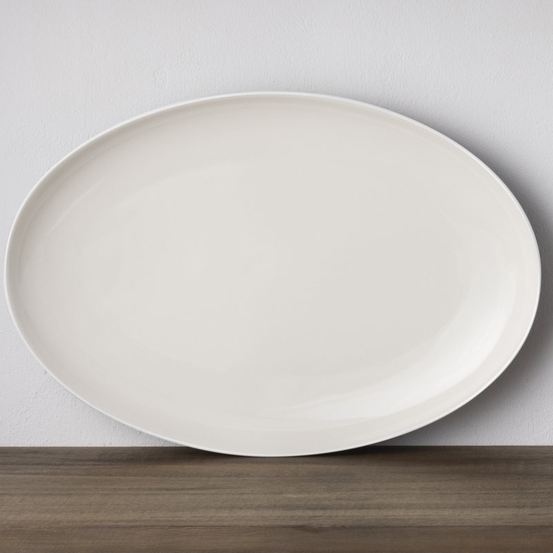 Plateau ovale Noritake Colorwave, Blanc