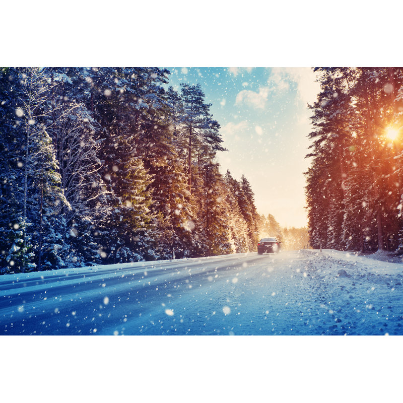 Winter Road - Wrapped Canvas Print, 30cm H x 46cm W x 3.8cm D