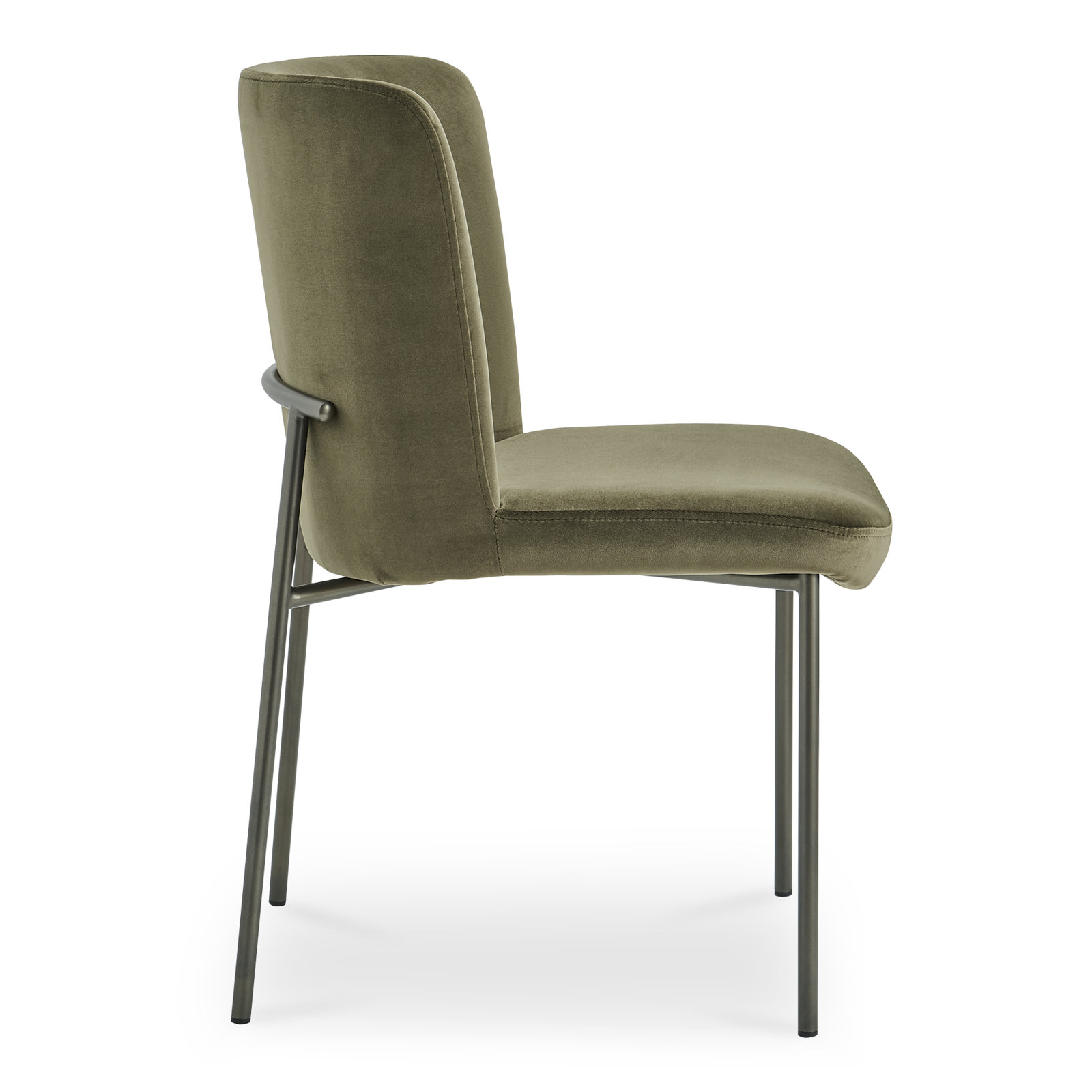 Side Chair, Green Velvet