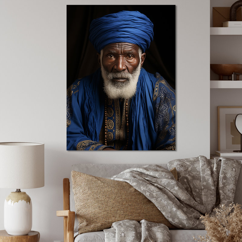 Portrait arabe berbère dans l'atlas I, Toile tendue, H 40 po x l 30 po x P 1,5 po