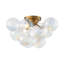Plafonnier semi-encastré à 3 bulles en verre