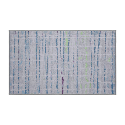 Machine Washable Gray Area Rug