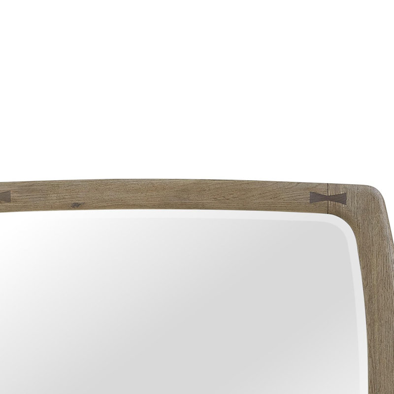 Miroir d'inspiration anglaise en chêne noueux avec nœuds papillon