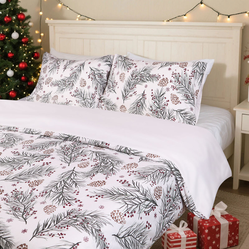 Housse de couette pour grand lit Gogreen Luxury, Housse de couette grand et 2 taies d'oreiller stan