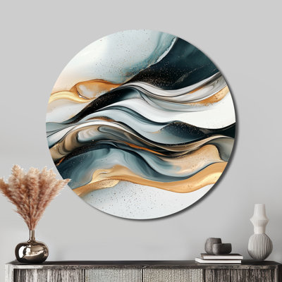 Averie I - Modern Shapes Round Metal Wall Decor