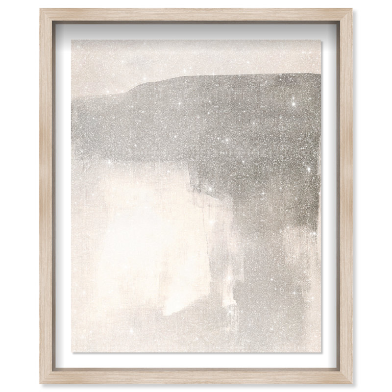 California Breeze I Shadowbox Abstract Print by Oliver Gal, Black Frame, 16 x 20, 21.5"H x 17.5"W, Natural Oak Frame