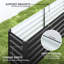 8x2.6x1.5ft Galvanized Raised Garden Bed, Open Bottom, Dark Grey-1532476404