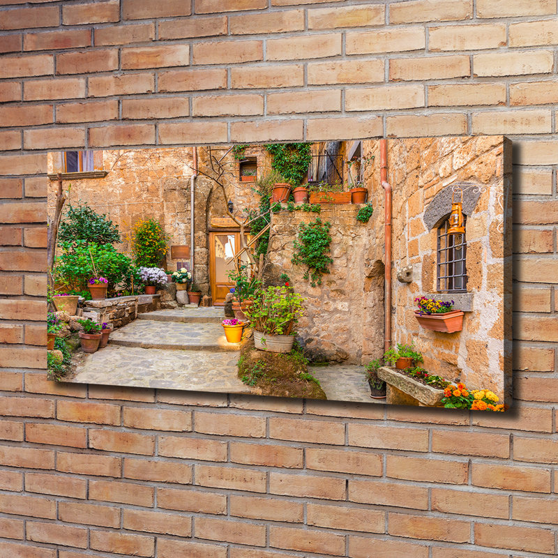 A Charming Street - Wrapped Canvas Print
