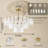 Modern Gold Chandelier Lighting, Cloud Glass Metal Chandeliers, 3 Tier Round Hanging Ceiling Light Fixtures For Living Room Bedroom Dining Room (e12)-453914048