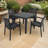 Schaffa Square Table with 4  Chairs Garden Set