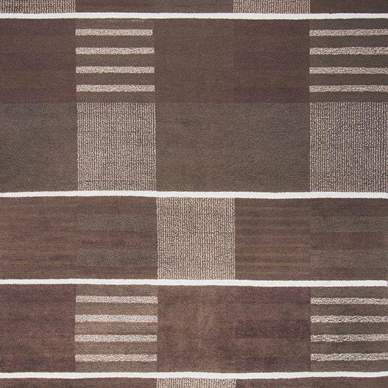 Scandinavian Hand Knotted Wool Geometric Area Rug, Rectangle 8' x 10'